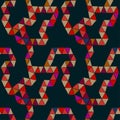 Abstract modular pattern, figure folded from uneven triangles Royalty Free Stock Photo